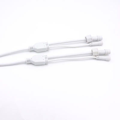 Đầu nối Y chống nước PVC trắng IP68 M12 250V CCC được chứng nhận