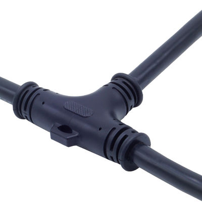 Bộ kết nối loại T chống nước IP68 có cường độ 250V 10A Nylon / PVC Plug