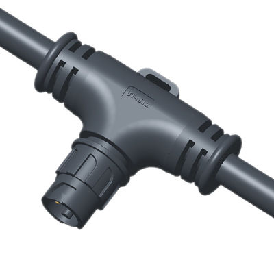 Bộ kết nối loại T chống nước IP68 có cường độ 250V 10A Nylon / PVC Plug