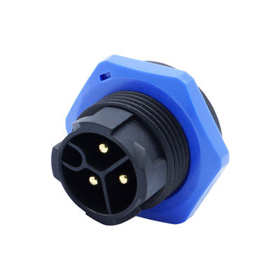 Đàn ông phía sau bảng điều khiển Mount ổ cắm M20 tự khóa chống nước LED IP67 đầu nối