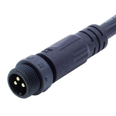PA66 loại vít kết nối chống nước M12 đầu khuỷu tay cho điện năng IP68