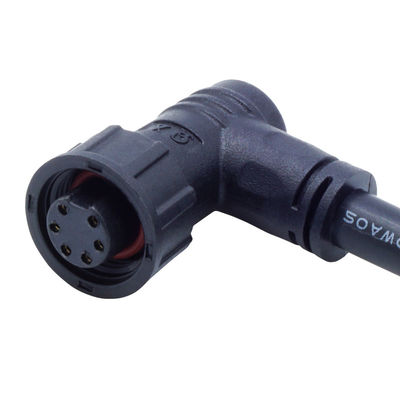 PA66 loại vít kết nối chống nước M12 đầu khuỷu tay cho điện năng IP68