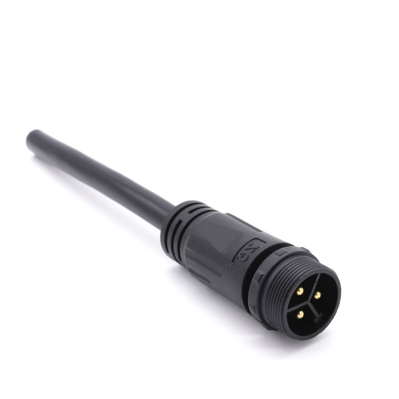 Đầu nối chống nước IP68 bằng PVC Nylon M20 3+3 3+2 lõi màu xanh lá cây, phích cắm chống nước cho chiếu sáng